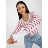 BASIC Feel Good Blouse-RV-BZ-8613.15X-white-red | Shoptok.si