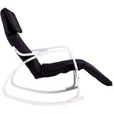  Stolica za ljuljanje s osloncem za noge - crno-bijela | shoptok.hr