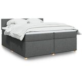  Krevet s oprugama i madracem tamnosivi 200 x 200 cm od tkanine | shoptok.hr