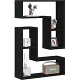  Polica na zidu s policom Zidne 2 pcs Crni hrast 50 x 15 x 85 cm | shoptok.hr