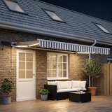  Ručni okvir tende s LED-ima Svijetlo siva i bijela. 5 x 3 m | Eponuda.ba