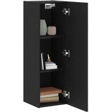 TV Kabinet za Zid Zidne Crni hrast 30,5 x 30 x 90 cm | shoptok.hr