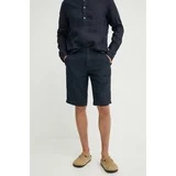 Marc O'Polo Lanene kratke hlače mornarsko modra barva, M24003915104