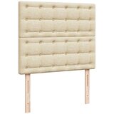  Otomanski okvir kreveta s madraca krem 120x190 cm od tkanine | shoptok.hr