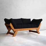Hanah home CPT8105-210 Teak Crni Baštenski Sofa za Dva Cene