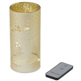  Stakleni zlatni svećnjak sa led svetlom, baterije, daljinska kontrola D.8X17CM | ePonuda.com