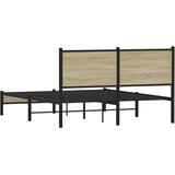  Metalni okvir kreveta bez madraca boja hrasta sonome 140x190 cm | shoptok.hr