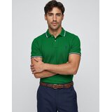 Polo Ralph Lauren Polo majice kratki rokavi POLO COUPE DROITE EN COTON BASIC MESH COL RAYE Zelena | Shoptok.si