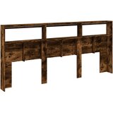 Ormarić za uzglavlje LED boja dimljenog hrasta 220x17x102 cm | shoptok.hr