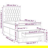  Box spring postelja z vzmetnico taupe 100x200 cm blago | Shoptok.si