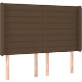  Posteljno vzglavje temno rjavo 147x16x118/128 cm blago, (20933370) | Shoptok.si
