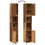  Kopalniška omarica starinski les 30x30x190 cm inženirski les | Shoptok.si