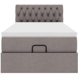 vidaXL otomanski okvir kreveta s madraca smeđesivi 90x200cm od tkanine | shoptok.hr