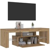 TV ormarić LED boja hrasta 120 x 36,5 x 40 cm konstruirano drvo | Eponuda.com