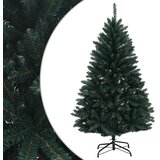  Umjetno božićno drvce s nogom 180 cm PVC Tamnozelena - Tamnozelena Ø 90 x 180 cm bez LED svjetala | shoptok.hr