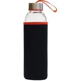 Za vodu staklena Stream 500ml crno/crvena, mutno staklo