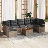  Sjedeća garnitura za vrt 8 kom. Siva poliratan 289 x 122 x 69 cm | shoptok.hr