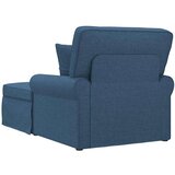  Naslonjač z krilom z blazino Modra 91 x 157 x 91 cm blago, (5000133044) | Shoptok.si