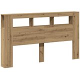  LED uzglavlje boja hrasta artisan 180x18,5x103,5 cm drveni | shoptok.hr