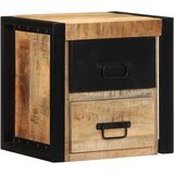 vidaXL Nočne omarice 2 kosa 40x35x40 cm Masivni neobdelan les Mango Cene