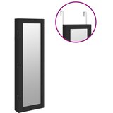 Zidni ormarić za nakit s ogledalom crni 30 x 8,5 x 90 cm | shoptok.hr