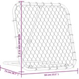 Nogometna mreža za odbijanje podesiva crna 84x73x60-80 cm čelik | Eponuda.com