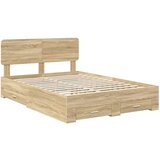  Konstrukcija postelje Sonoma hrast 150 x 200 cm Konstruiran les, (5000102614) | Shoptok.si