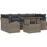  Sjedeća garnitura za vrt 7 kom. Siva Poli Ratan 234 x 124 x 85 cm | shoptok.hr