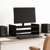 vidaXL Stojalo za zaslon črna 50x27x20 cm inženirski les | Shoptok.si