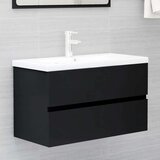  Set kupaonskog namještaja od iverice crni | shoptok.hr