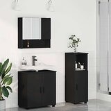  Set namještaja za kupaonicu Zidne 3 pcs Crna 61 x 35 x 64 cm Cijene