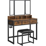 Kozmetički toaletni stol - smeđi | shoptok.hr