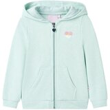 vidaXL Dječja majica s kapuljačom i patentnim zatvaračem boja mente 116 | shoptok.hr