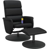  The Living Store Masažni naslanjač s stolčkom za noge črno umetno usnje - Masažni Naslanjač, (21493685) | Shoptok.si