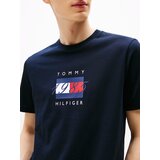 Tommy Hilfiger Majica mornarska / rdeča / bela | Shoptok.si