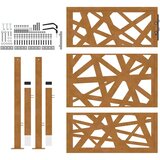vidaXL Vrtna vrata 105x130 cm Vremensko odporno jeklo Light Design | Shoptok.si