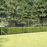 vidaXL žičana ograda sa stupovima pocinčani čelik 15 x 1,5 m srebrna Cijene