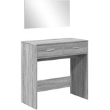  Toaletni stolić s ogledalom boja sivog hrasta 80x39x80 cm | shoptok.hr