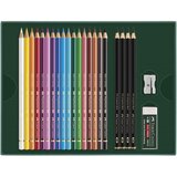 Faber-Castell Barvice Polychromos & Pitt, 21 kosov + radirka in svinčniki | Shoptok.si