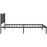  Metalni okvir za krevet s uzglavljem crni 100x200 cm | shoptok.hr