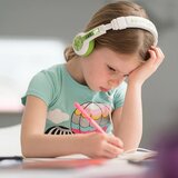 Buddyphones school+ pink roza otroške žične naglavne slušalke | Shoptok.si