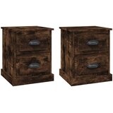 The Living Store Nočna omarica 2 kosa dimljen hrast 39x39x47,5 cm inženirski les - Nočna Omarica, (21420837) | Shoptok.si