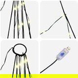 vidaXL LED božično drevesce med 168 LED Toplo bela 511 cm Kovina | Shoptok.si