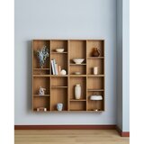 Hammel Furniture Stenski regal v hrastovem dekorju v naravni barvi 70x70 cm Mistral – | Shoptok.si