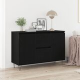 vidaXL Sideboard Crni hrast Konstrukcija od drveta, metal Srednji Cijene