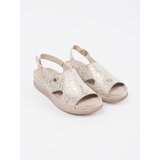 GOODIN Light beige flat sandals with buckle | shoptok.hr