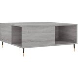 Maison Chic Klubska mizica - kavna mizica - Nizka mizica siva sonoma 80x80x36,5 cm inženirski les, (21752504) Cene