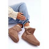 Boto Women's Padded Snow Boots With Embellishment Dark Beige Siriol | shoptok.hr