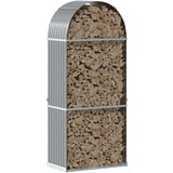  Držač za cjepanice svjetlosivi 80 x 45 x 190 cm pocinčani čelik | shoptok.hr