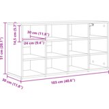 vidaXL Omara za čevlje s polico Bela 52.5 x 30 x 50 cm Konstruiran les | Shoptok.si
